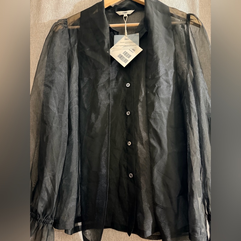 J.ING Black Sheer Blouse - Picture 5 of 15